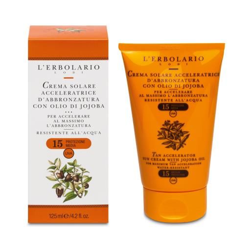 L'erbolario crema solare corpo acceleratrice d'abbronzatura spf 15 125 ml