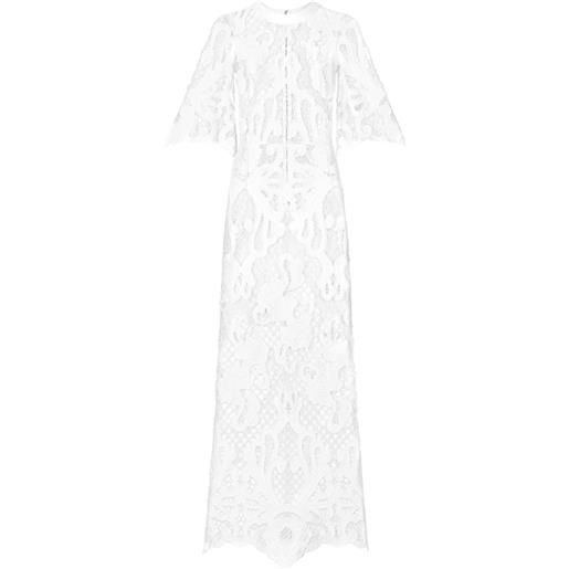 Dolce & Gabbana abito lungo con ricamo - bianco