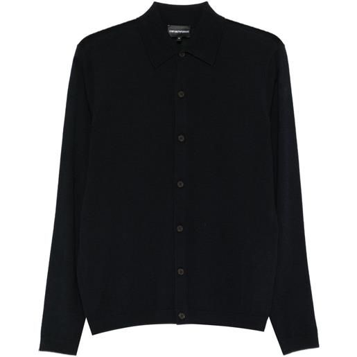 Emporio Armani cardigan in lana con bottoni - blu