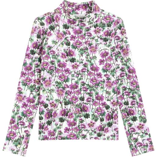 Dolce & Gabbana Kids t-shirt a fiori - bianco
