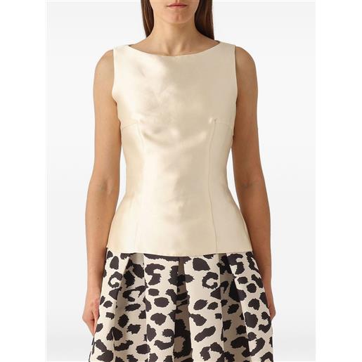 GIADA CURTI top smanicato - toni neutri