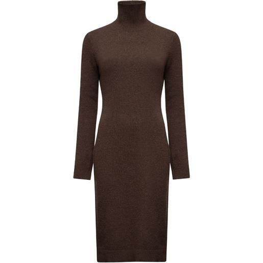 MM6 Maison Margiela abito a coste a collo alto - marrone