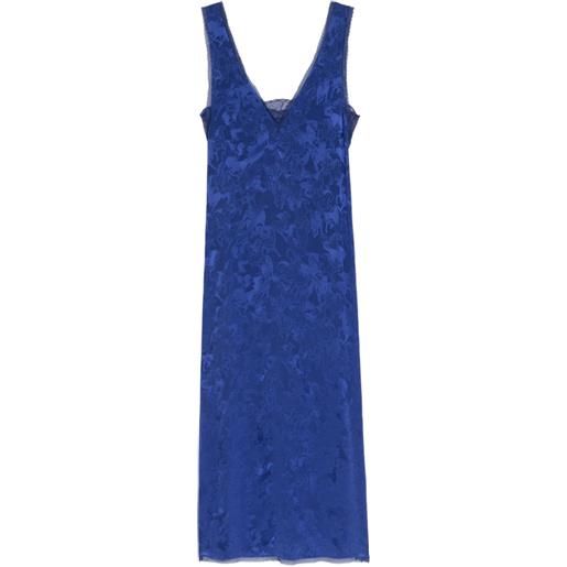 Zadig&Voltaire abito midi con rifinitura in pizzo - blu