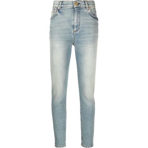 Balmain jeans skinny a vita media - blu