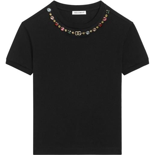 Dolce & Gabbana Kids t-shirt con decorazione - n0000 black