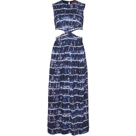Altuzarra abito lungo ashima con fantasia tie-dye - blu