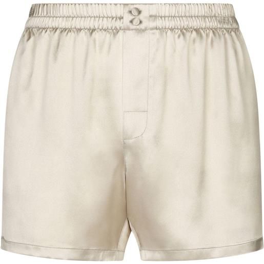 Dolce & Gabbana shorts in seta - toni neutri
