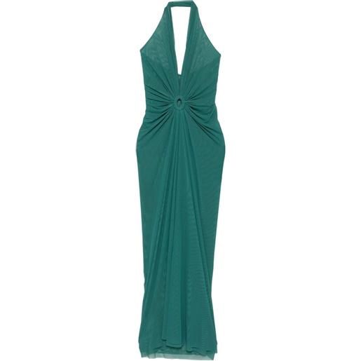 Fisico abito con scollo all'americana - verde