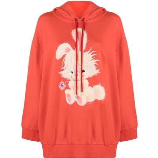 Stella McCartney felpa lunar new year in jersey con cappuccio - rosso