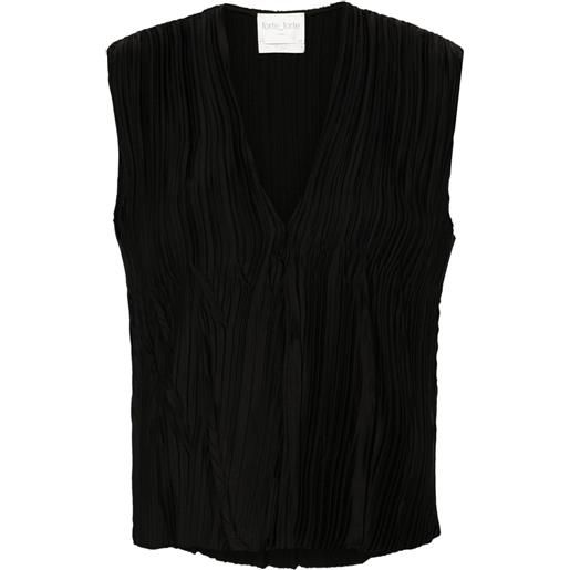 Forte Forte blusa smanicata - nero