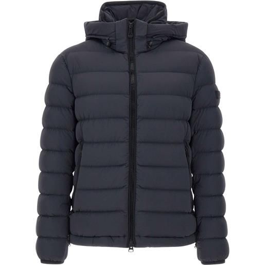 Peuterey giacca con cappuccio e coulisse - blu