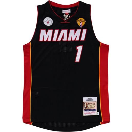 Mitchell & Ness t-shirt road finals jersey "nba miami heat 2012 chris bosh" - nero