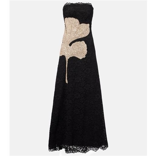 Costarellos abito lungo hallis in pizzo con decorazioni