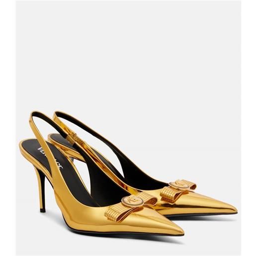 Versace pumps slingback gianni ribbon 85 in pelle