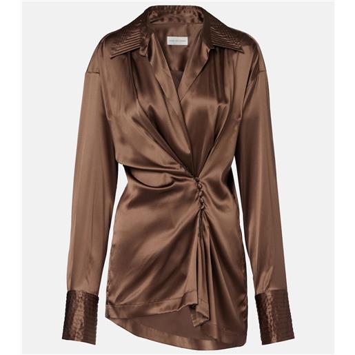 Dries Van Noten camicia in misto seta