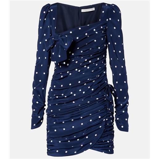 Alessandra Rich abito corto a pois con fiocco