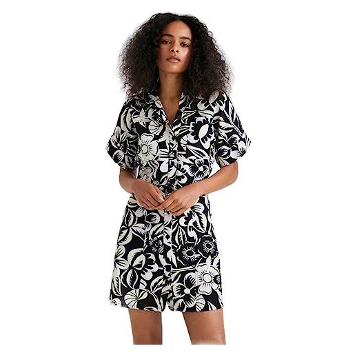 Desigual top da donna template 1 col casual, nero, m