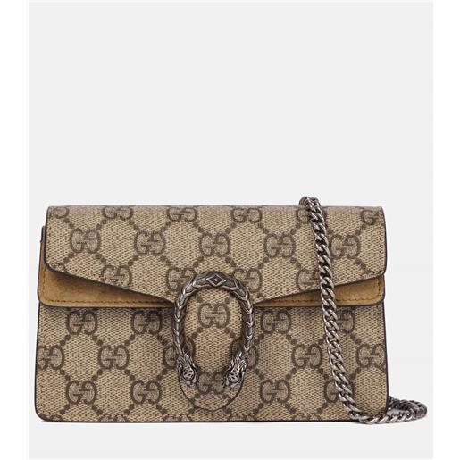 Gucci borsa dionysus mini in canvas e suede