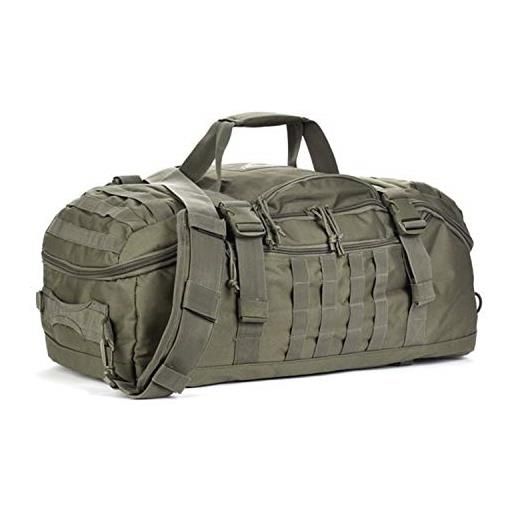 Miramrax borsone da viaggio da uomo, grande borsa tattica per weekender, borsa da palestra per viaggi notturni, allenamento militare e sport, verde, 80l, borsone