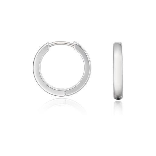 Limerencia G23 Orecchini Titanio Cerchio 10 mm Anallergici Donna Orecchini Cerchio Uomo con Zirconi Orecchini Senza Nichel per Orecchie Sensibili