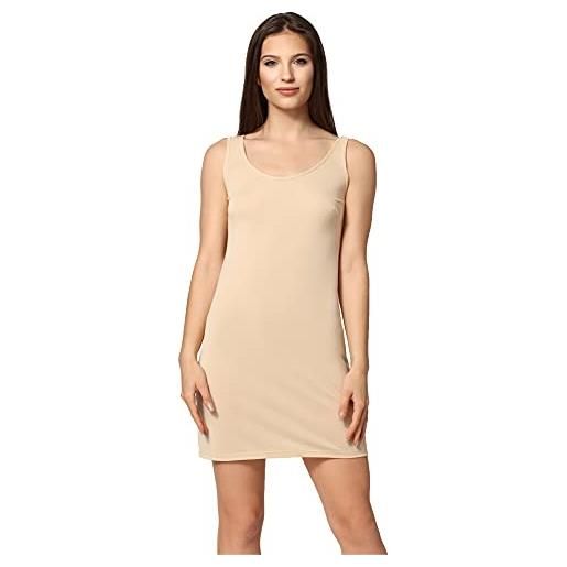 Bellivalini abitino sottoveste donna me6198 (beige, m)
