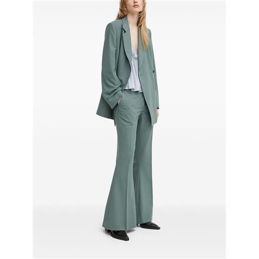 Tiger of Sweden pantaloni svasati veira con tasca - verde