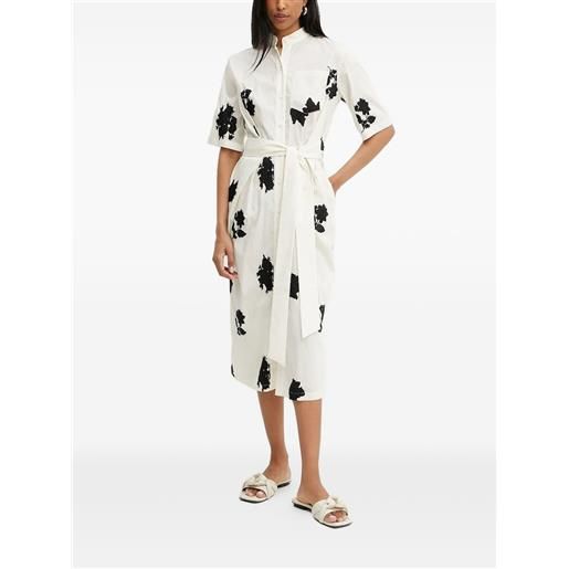 Liviana Conti chemisier a fiori con cintura - bianco