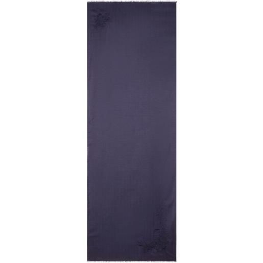 ETRO sciarpa in cashmere con ricamo paisley - blu