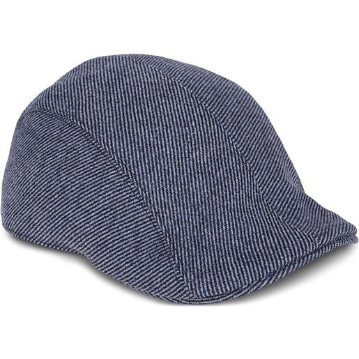 Brunello Cucinelli cappello baker boy a righe - blu