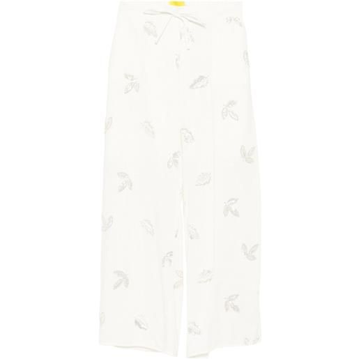 Marques'Almeida pantaloni con paillettes - bianco