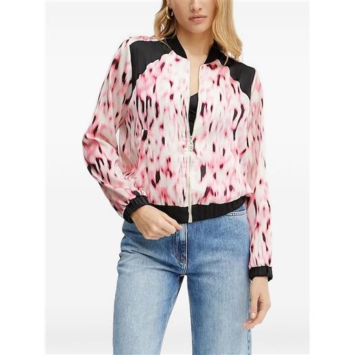 LIU JO bomber con stampa astratta - rosa
