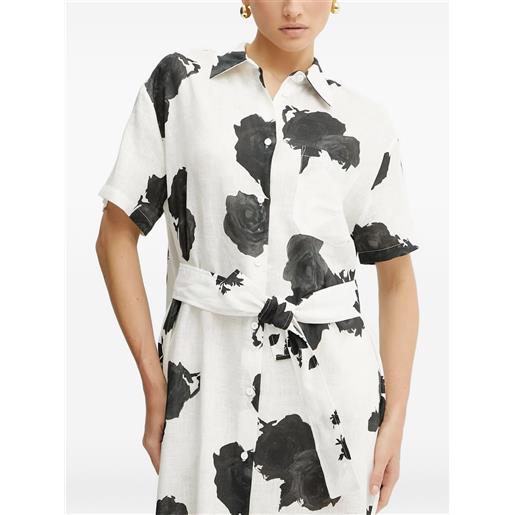 Liviana Conti chemisier midi con stampa - bianco