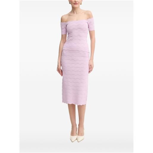 Hervé Léger top con spalle scoperte - viola