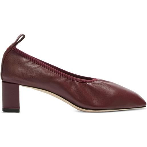 Aeyde pumps narissa con ruches 35mm - rosso