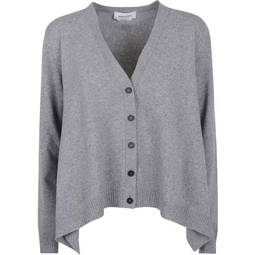 Alexander McQueen cardigan in cashmere con bottoni - grigio