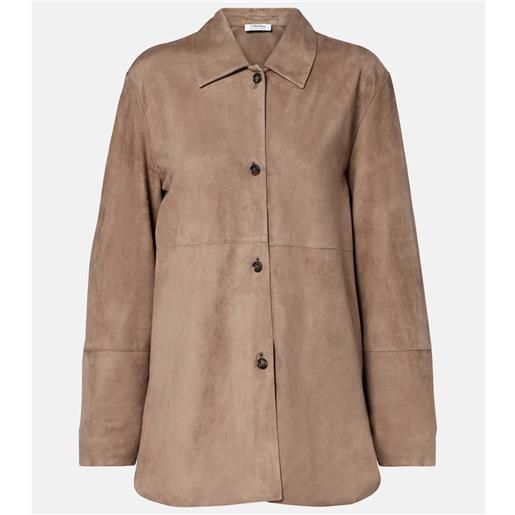 'S Max Mara giacca camicia estate in suede