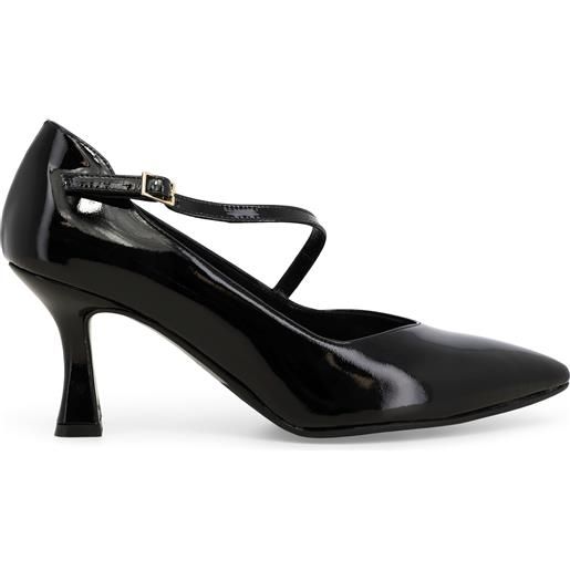 Melluso décolleté donna in vernice con cinturino nero e5102z