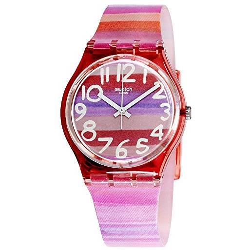 Swatch - orologio in plastic. Arancione-arancione-multicolore