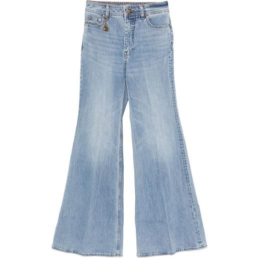 ZIMMERMANN jeans svasati con ciondolo - blu