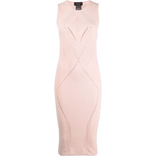 Wolford abito midi ajouré net - rosa