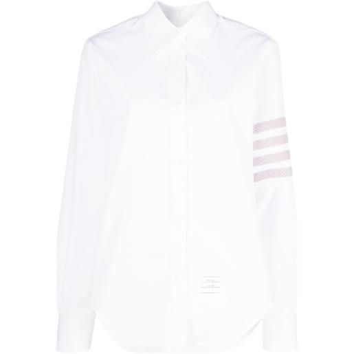 Thom Browne camicia con dettaglio a 4 righe - bianco