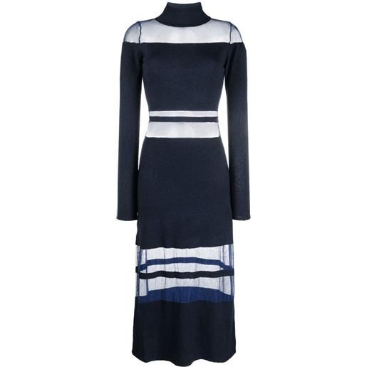 Cult Gaia abito lungo a collo alto - blu