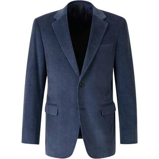 Canali blazer a coste con due bottoni - blu
