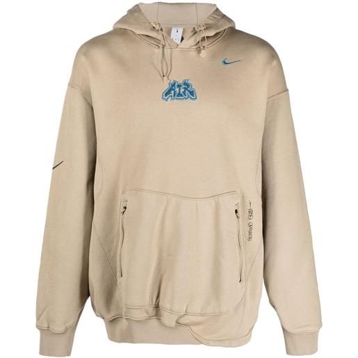 Nike X Off-White felpa con logo swoosh - toni neutri