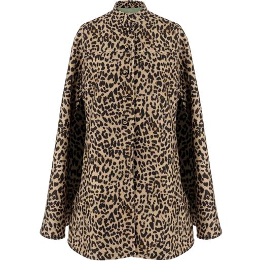 Valentino Garavani mantella con stampa - marrone