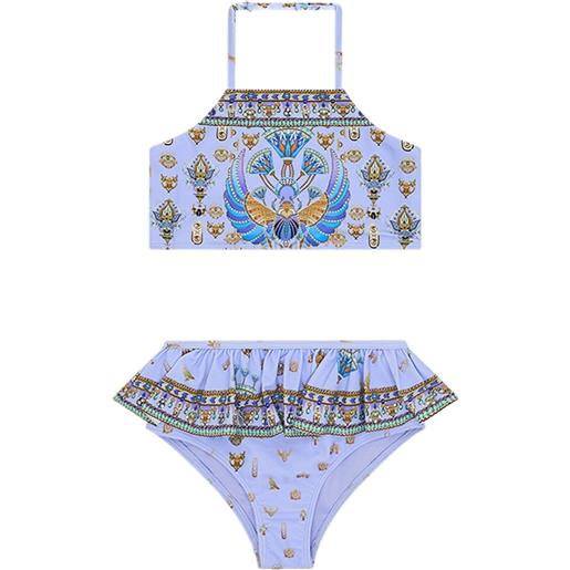 Camilla Kids bikini con scollo all'americana - blu