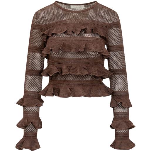 ZIMMERMANN top con ruches - marrone