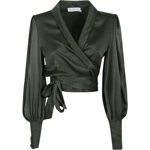 ZIMMERMANN top con maniche a palloncino - verde