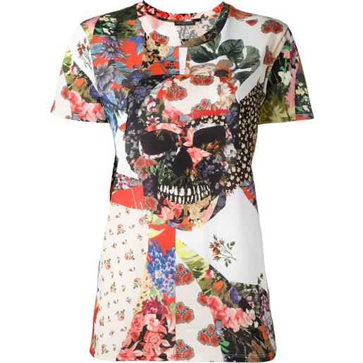 Alexander McQueen floral skull t-shirt - multicolore