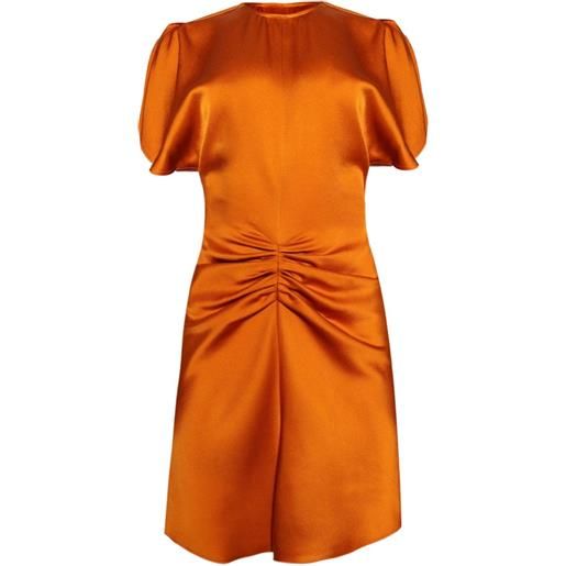 Victoria Beckham abito corto con maniche a palloncino - arancione